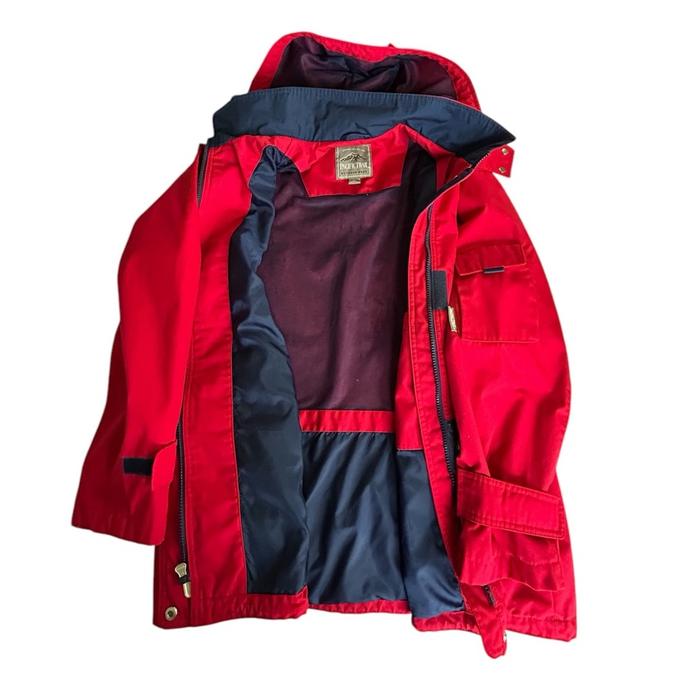 Pacific Trail Women’s Hooded Red Rain Outerwear Size Large